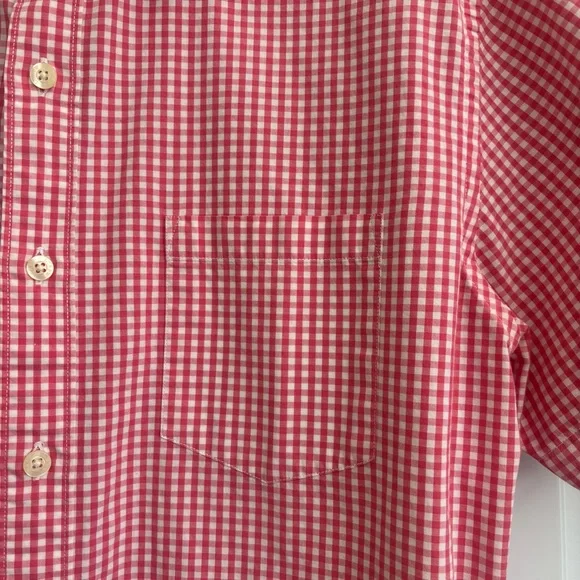 Men’s J. Crew Short Sleeve Gingham Shirt, Size Medium - Picture 2 of 12